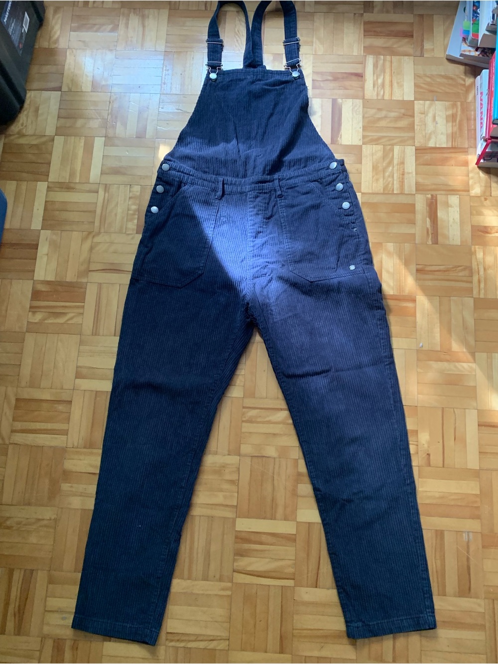 Roxy Navy Corduroy Overalls - Classic Casual Jumpsuit